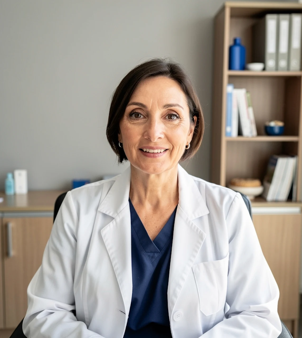 A neurologist on a video consultation